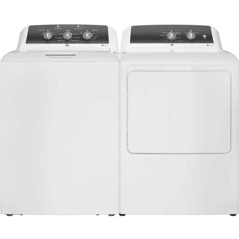 4,3 CuFt pesukone ja 6,2 CuFt kaupallistyylinen sähkökuivausrumpu, valkoinen