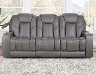 Divano reclinabile in pelle per home theater Daniel Triple Power