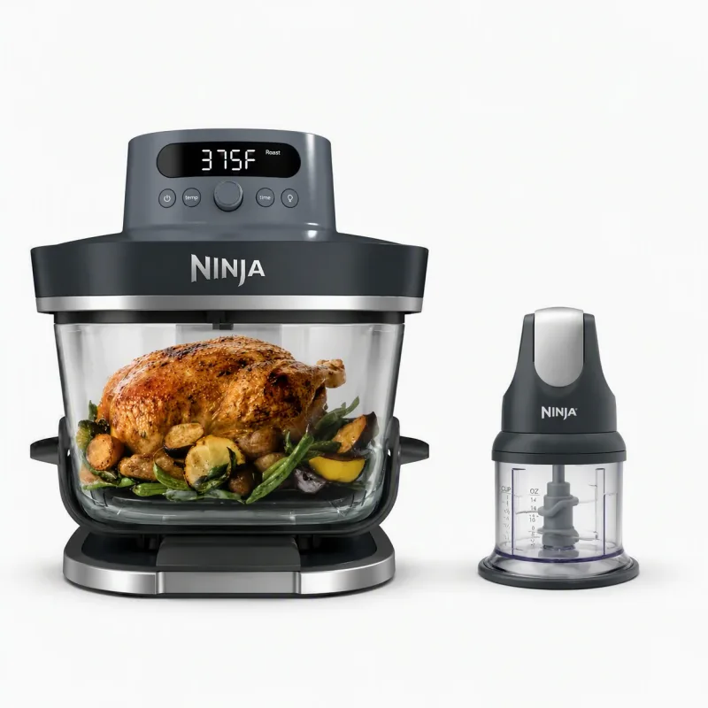 Frytkownica beztłuszczowa szklana Crispi Pro 6 w 1 z GRATIS rozdrobnieniem Express Chop