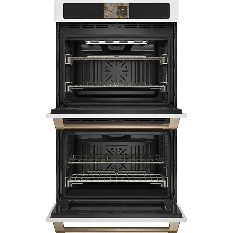 30" Smart Self-Cleaning True European Convection Double Wall Oven in Matte White