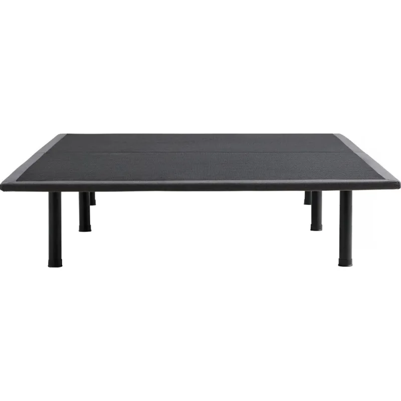 Bastidor de cama con plataforma tapizada y somier fino - Queen