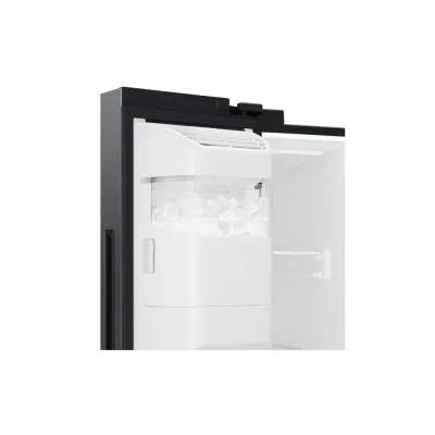 Kulkas Side-By-Side Kapasitas Besar 27,4 Cu-Ft dalam Black Stainless