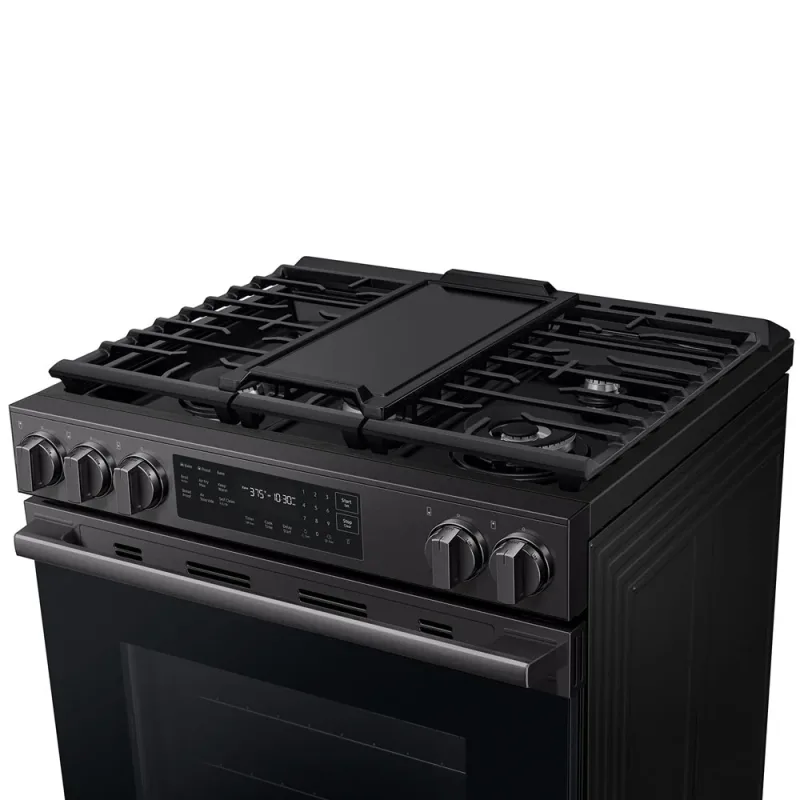 Cocina de gas inteligente Bespoke Slide-In de 6 pies cúbicos y 30" de ancho