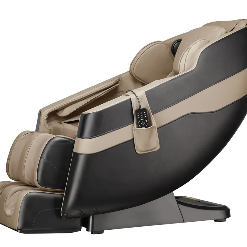 Fauteuil de massage 2D marron et kaki