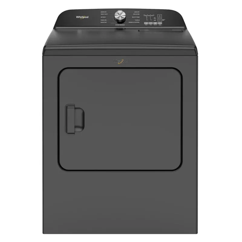 7,0 CuFt topbetjent eltørretumbler med Wrinkle Shield™ – Volcano Black