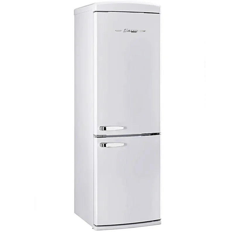 12 CuFt Classic Retro Bundfryser Køleskab i Marshmallow White