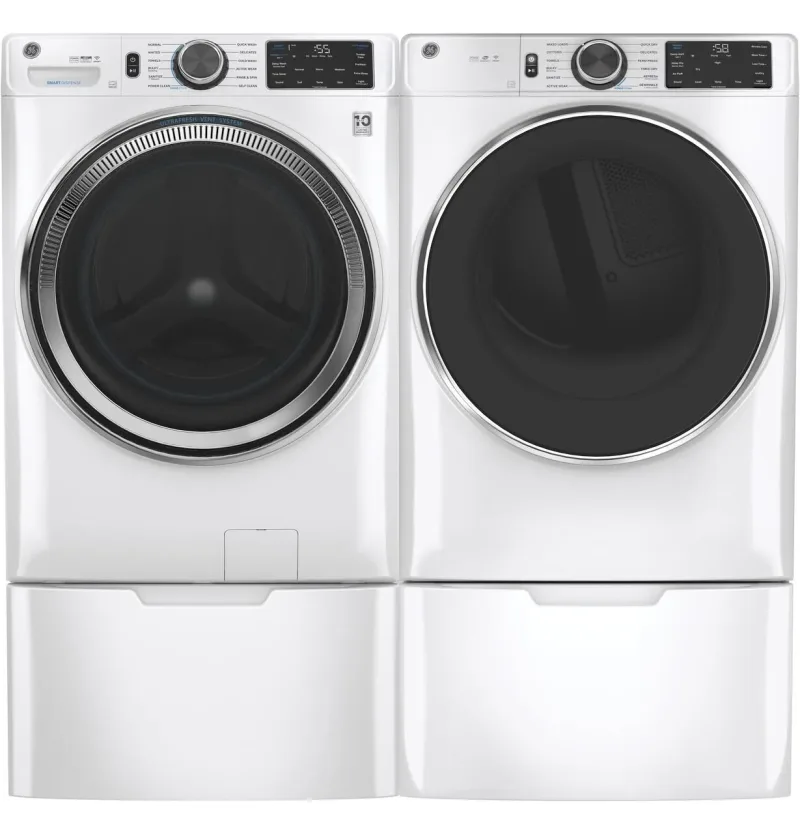 Inteligentna suszarka do gazu 7,8 CuFt Front Load w kolorze białym z funkcjami Steam i Sanitize Cycle