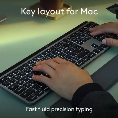 Trådløst scissor-tastatur med baggrundsbelyste taster til MacBook, iMac, iPad – Space Gray
