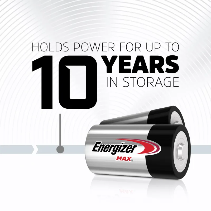 Energizer MAX D-batterijen (8 stuks), D-cell alkalinebatterijen