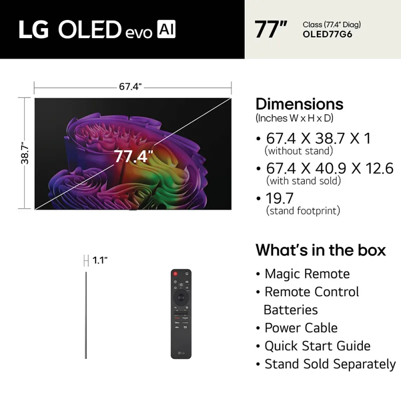 77" Class OLED evo AI G6 4K-smart-tv
