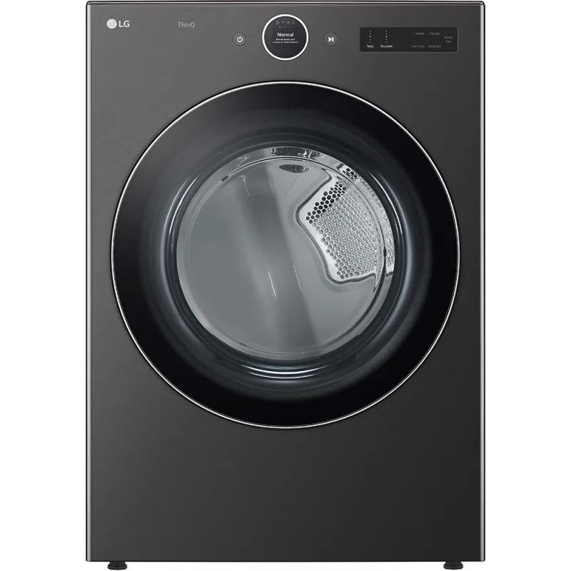 7.4 CuFt Smart Steam Sanitize Black Steel Gas Dryer with TurboSteam™ Technology