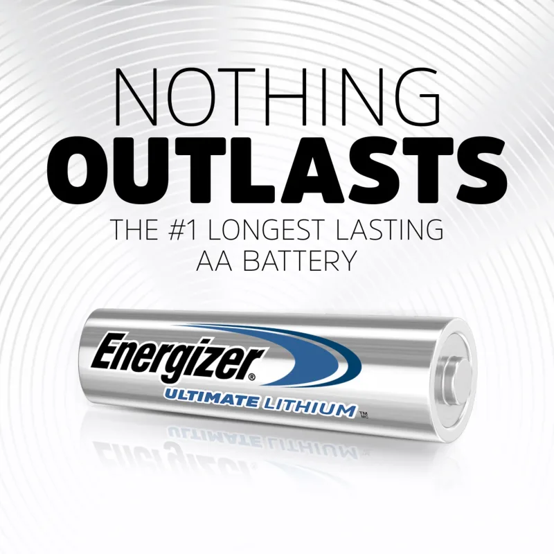 Energizer Ultimate Lithium AA Batteries (4 Pack), 1.5V Lithium Double A Batteries