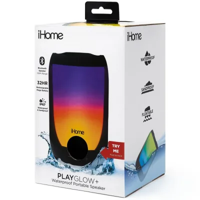 PlayGlow wiederaufladbarer wasserdichter Bluetooth-Lautsprecher mit Farbwechsel und Mega-Akku