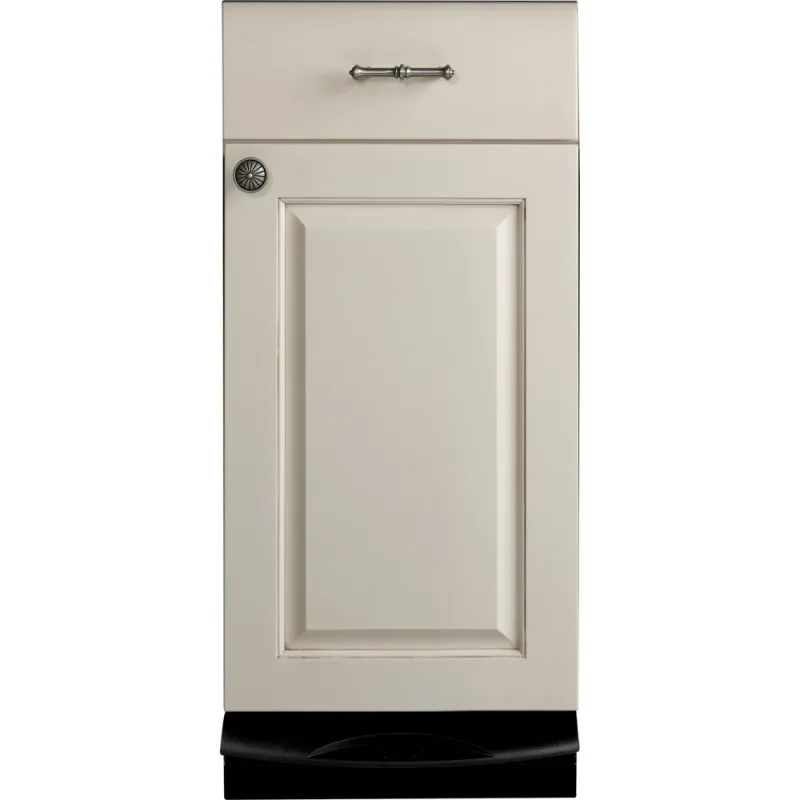 Compactador de Lixo Universal Encastrado de 15 Polegadas com Controlo Oculto e Abertura por Pedal - Pronto para Painel