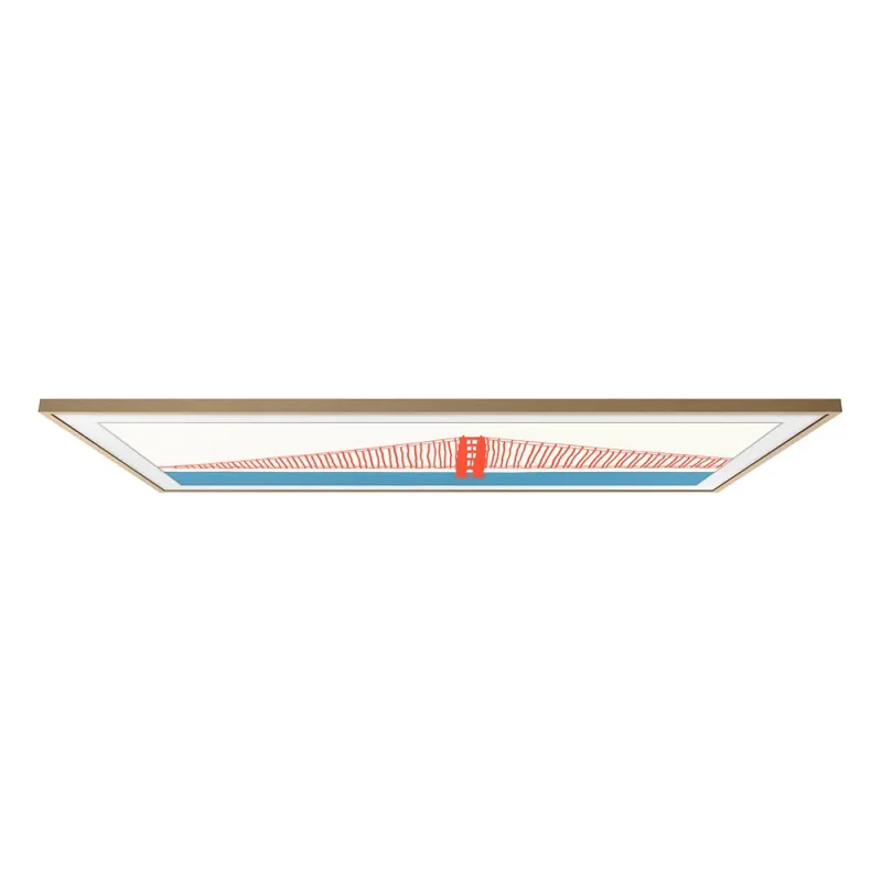 75-tommers tilpassbar ramme - moderne teak