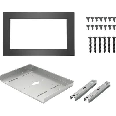 Kit cornice per microonde Gallery in acciaio inox scuro 30''