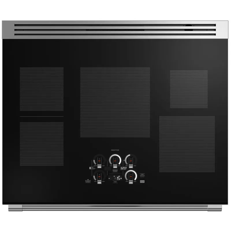 36" professionele inductiefornuis met 5 kookzones