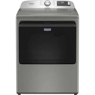 Secadora eléctrica Smart Pet Pro de carga superior de 7,4 pies cúbicos en gris plata