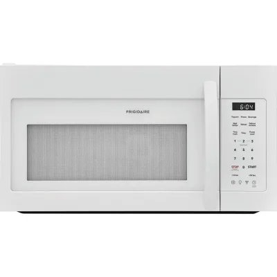 5,3 CuFt Elektroherd mit 5 Kochzonen und 1,7 CuFt Mikrowelle mit integrierter Dunstabzugshaube in White