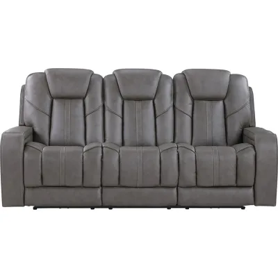 Divano reclinabile in pelle per home theater Daniel Triple Power