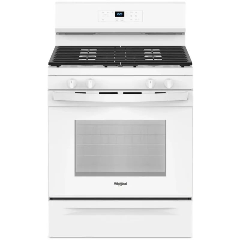 5.0 CuFt Self-Clean Freestanding Gas Range in White with No Preheat Mode