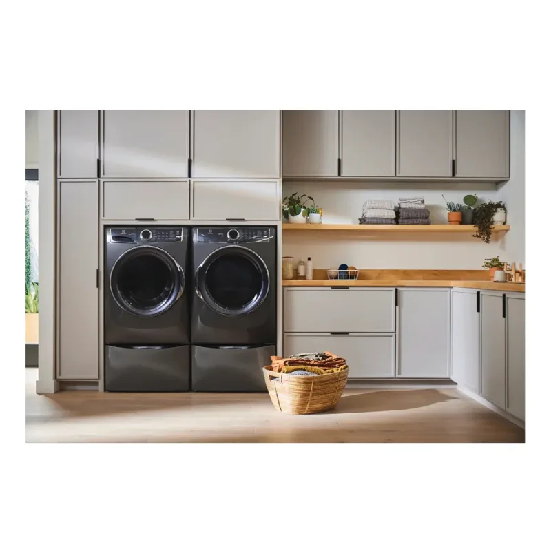 Suszarka elektryczna Perfect Steam™ 8,0 Cu-Ft z Predictive Dry™ w kolorze tytanowym