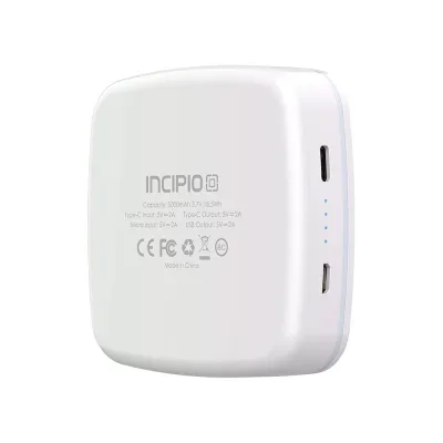 Power bank de 5000mAh com espelho compacto