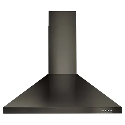 30-inch Contemporary Wall Mount Range Hood - Black Stainless