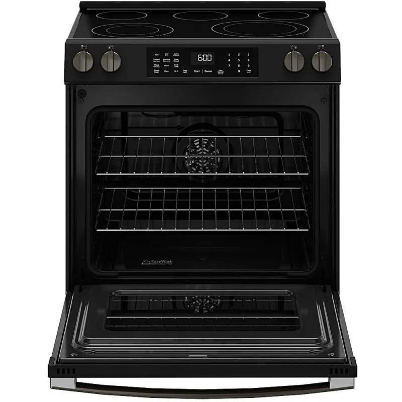 5.3 CuFt Convection Slide-In Electric Range in Black Slate with No Preheat Air Fry