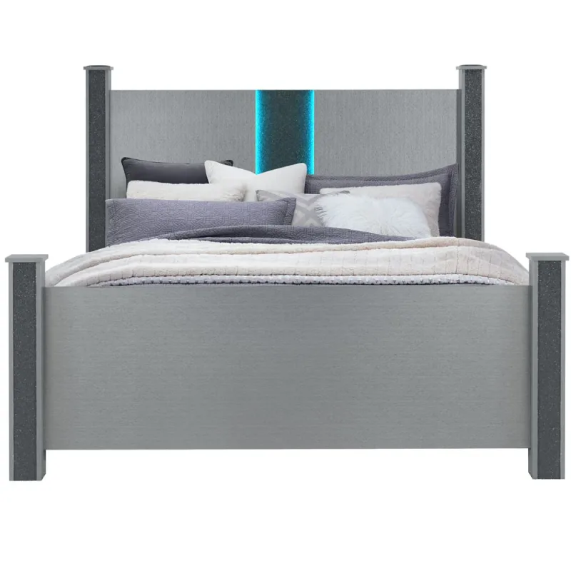 Cama Logan Silver King con LED y altavoces