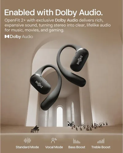 OpenFit 2+ True Wireless sorte earbuds