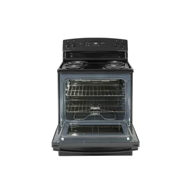 Cocina eléctrica independiente con espiral de 5,0 pies cúbicos en negro