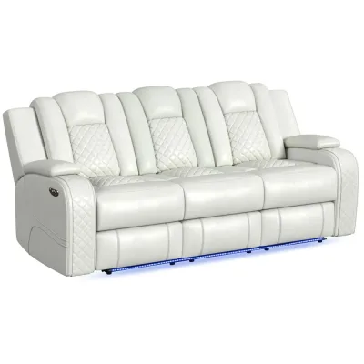 Divano reclinabile Carlo con poltrona e recliner - Oyster