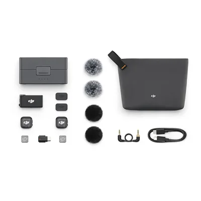 Mic 3 | Sistema de microfone sem fios compacto de 2 pessoas/gravador para câmara e smartphone