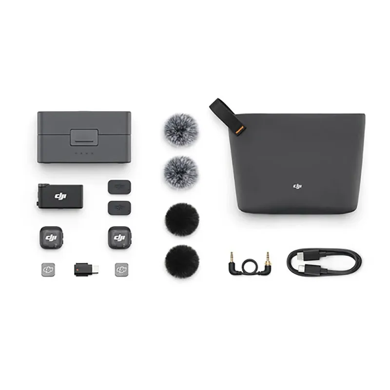 Mic 3 | Sistema de microfone sem fios compacto de 2 pessoas/gravador para câmara e smartphone