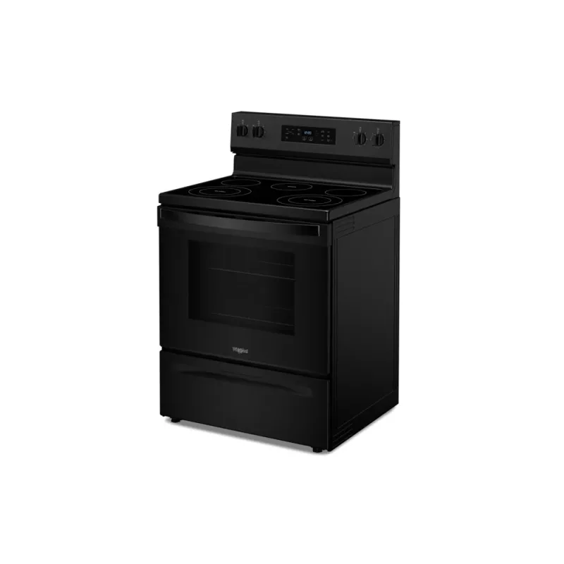 Cocina eléctrica independiente de 5,3 pies cúbicos en negro