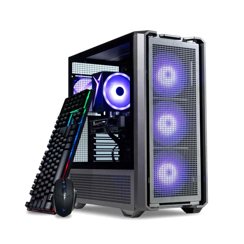 Torre gaming SkyTech Edge Gaming AMD Ryzen 7 5700 32GB RAM 1TB NVMe SSD, gráficos NVIDIA GeForce RTX 5060 8GB - Negro