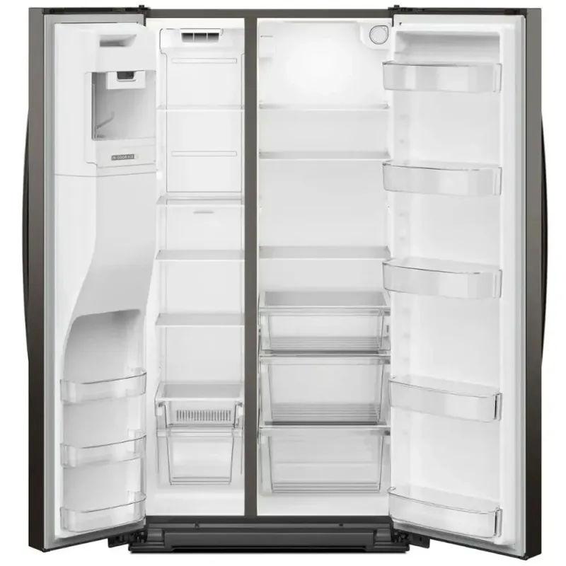 21 CuFt Counterdepth Side-by-Side Refrigerator in Black Stainless Steel