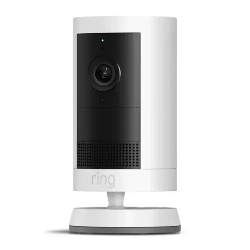 Outdoor Cam Plus, batterie avec vidéo 2K et Ring Vision, vision nocturne et fixation polyvalente - Blanc