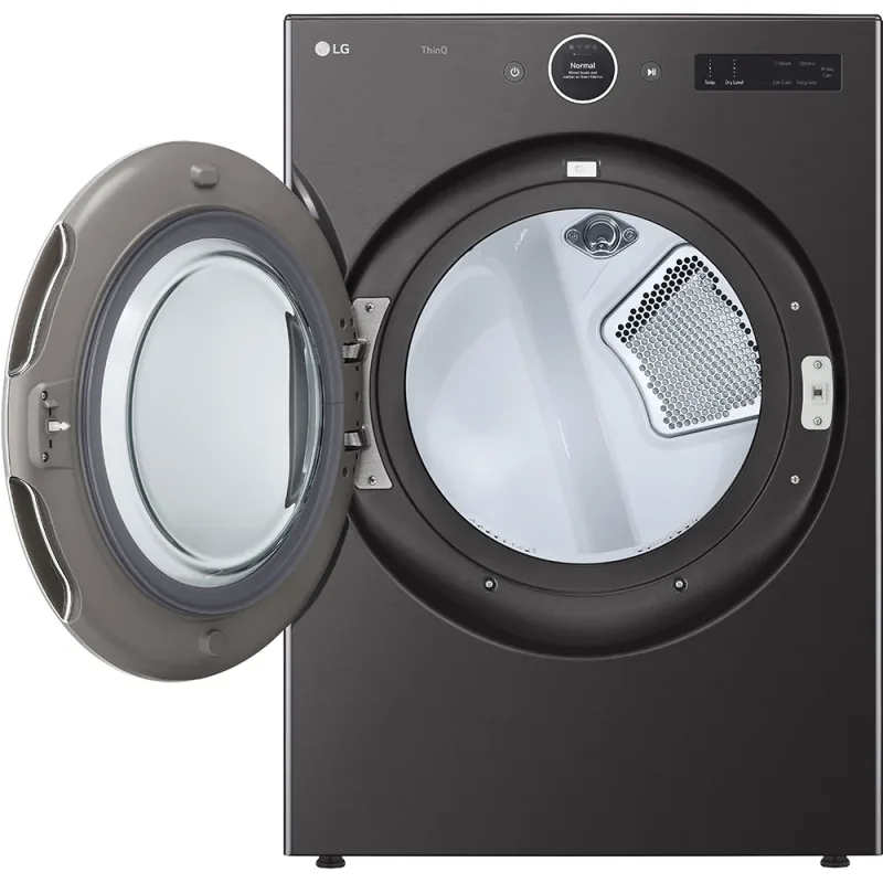 7.4 CuFt Smart Steam Sanitize Black Steel Gas Dryer with TurboSteam™ Technology