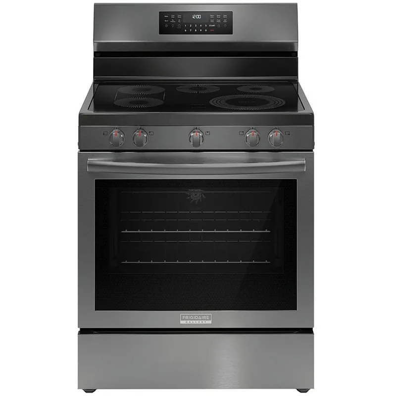 5.3 CuFt Freestanding Electric Range in Black Stainless Steel