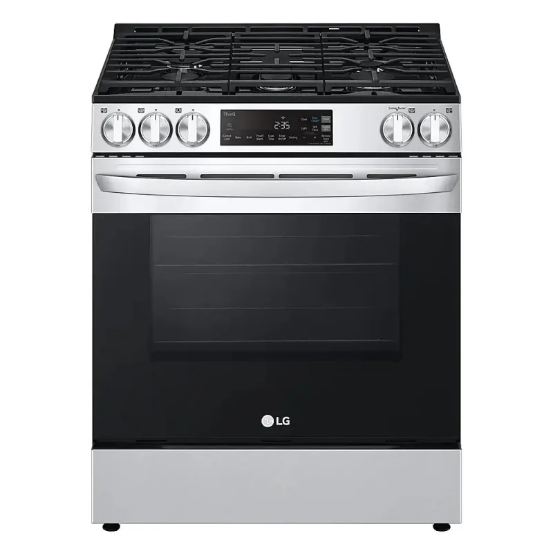 30-inch Slide-In Smart Gas Range with 5 Sealed Burners - Stainless Steel