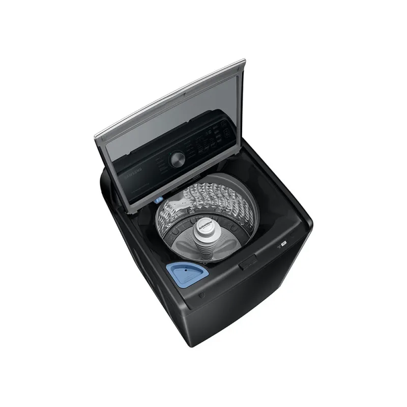 4,6 CuFt Smart Elektro-Toploader-Waschmaschine in Brushed Black mit Active WaterJet