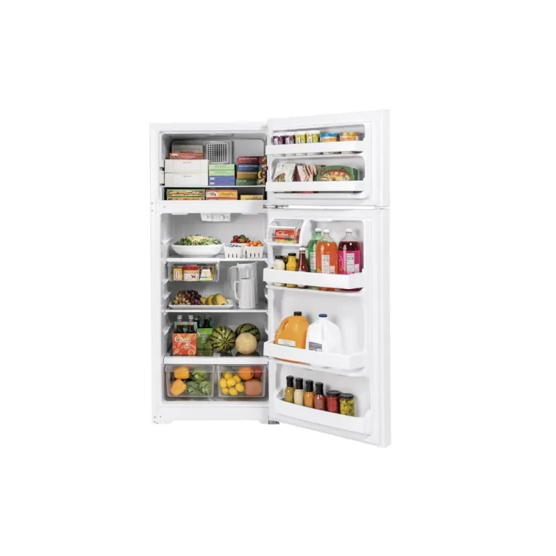 Frigorífico con congelador superior de 17,5 cu ft en blanco