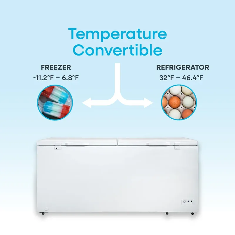 Congelatore a pozzetto convertibile da 25,0 CuFt in bianco