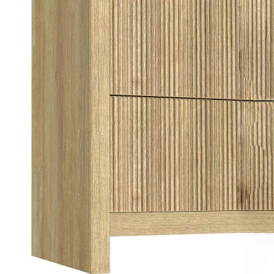 Szafka nocna Ridgemont z 2 szufladami i USB – naturalna