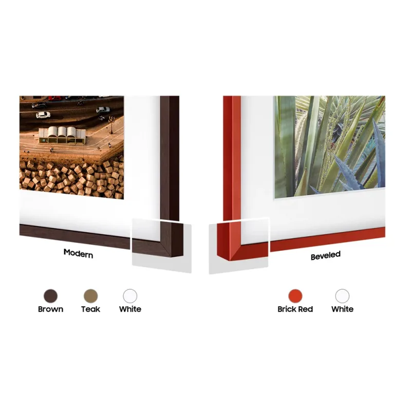 55" The Frame individueller Rahmen – Modern Teak