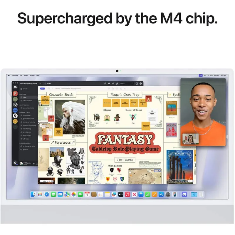 Komputer Desktop iMac 24'' dengan Chip M4 - Silver (Akhir 2024)