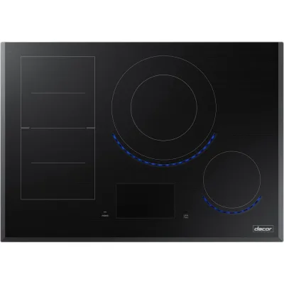 30" älykäs 4-elementtinen induktioliesitaso mustana ja 7" LCD-kosketusnäytöllä