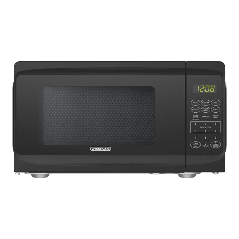 Microondas de sobremesa de 700 W y 0,07 pies cúbicos en negro